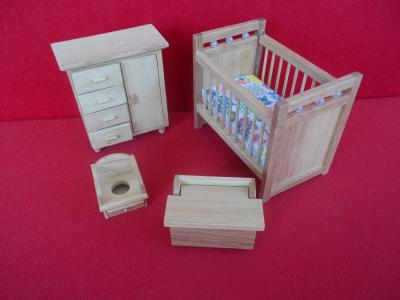 4 Pc Oak Baby Furniture