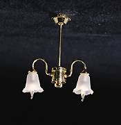 2-dwn Arm Tulip Shade Chandelier