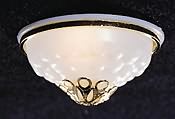 Lg Ceiling Lamp W/ Ornamental Shade