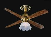 Ceiling Fan W/ Large Tulip Shade