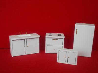 4 PieceWhite Kitchen Set