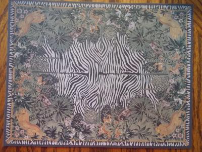Zebra Rug 8"x 6 1/2"