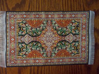 Oriental Style Woven Rug 10"x 6"