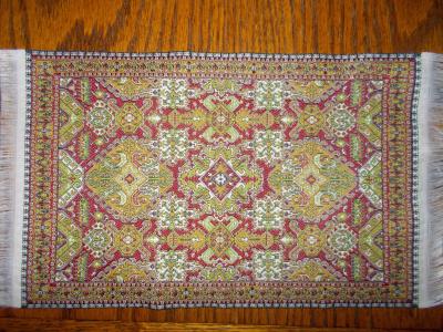 Oriental Style Woven Rug 10"x 6"