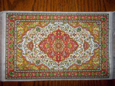 Oriental Style Woven Rug 10"x 6"