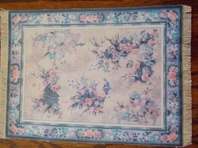 Rug Victorian Style 6 1/2" x 4 1/2 "