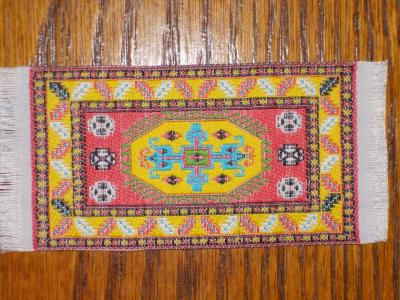 Oriental Style Woven Rug 4"x2"