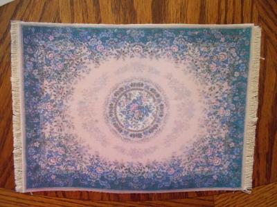 Aubusson style rug 9" x 6"