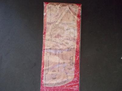 pattern pinned on fabric