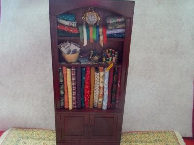 Filled Sewing Cabinet