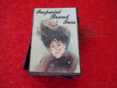 Fur coat in box
