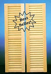 Detailed Louvered Shutters