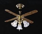 Ceiling Fan W/3 Tulip Shades