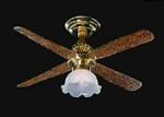 Ceiling Fan W/ Large Tulip Shade