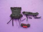 Black Corset,garter Belt/red Trim