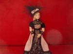 Woman in Pink and Black