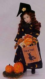 Girl In Halloween Witch Outfit