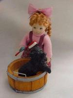 Girl Giving Dog A Bath