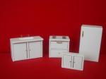 4 PieceWhite Kitchen Set