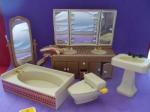 1970 Lundby Tomy Bath Room Set Pristine