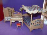 1970 Lundby Tomy Bed Room Set Pristine