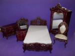 Bedroom Set Burgandy and Gold