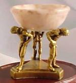 Three Atlas' With Alabaster Bowl,
