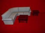 5 Piece Sectional Living Room Blue