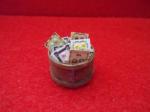 button cards in wooden basket