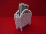 White Wicker Magazine Rack
