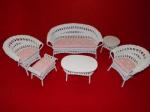 6 pc handmade wicker furniture set