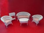 5 Piece Porch Set Pink & White