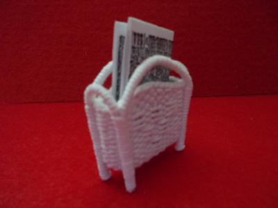 White Wicker Magazine Rack